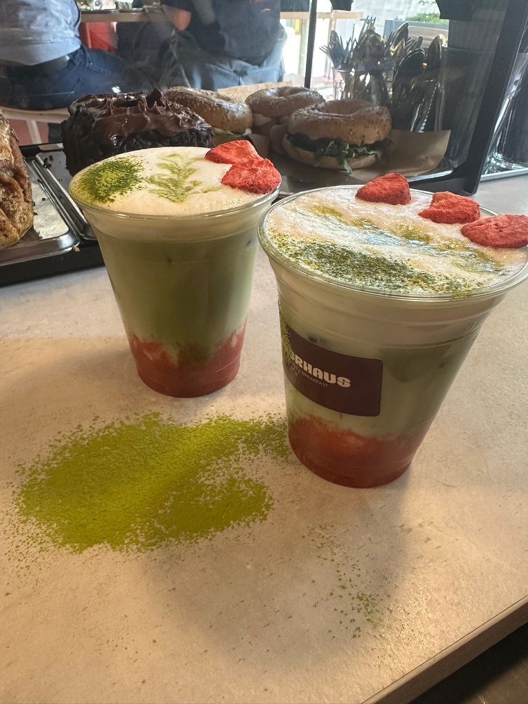 Matcha mess at Noorhaus Coffee